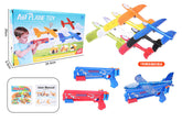 Kids Outdoor Toys 3 Pack 13.2'' LED Foam Glider Catapult Plane Launch Launcher Toys Wiht 2 Flight Modes
